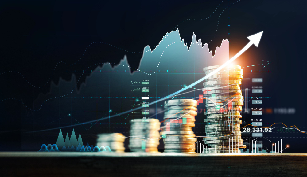 financial-investment-stack-coins-finance-investor-with-trading-graph-growth-banking